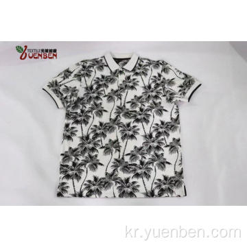 95 % Cotton 5 % Spandex Solid PK With Printing Shirts